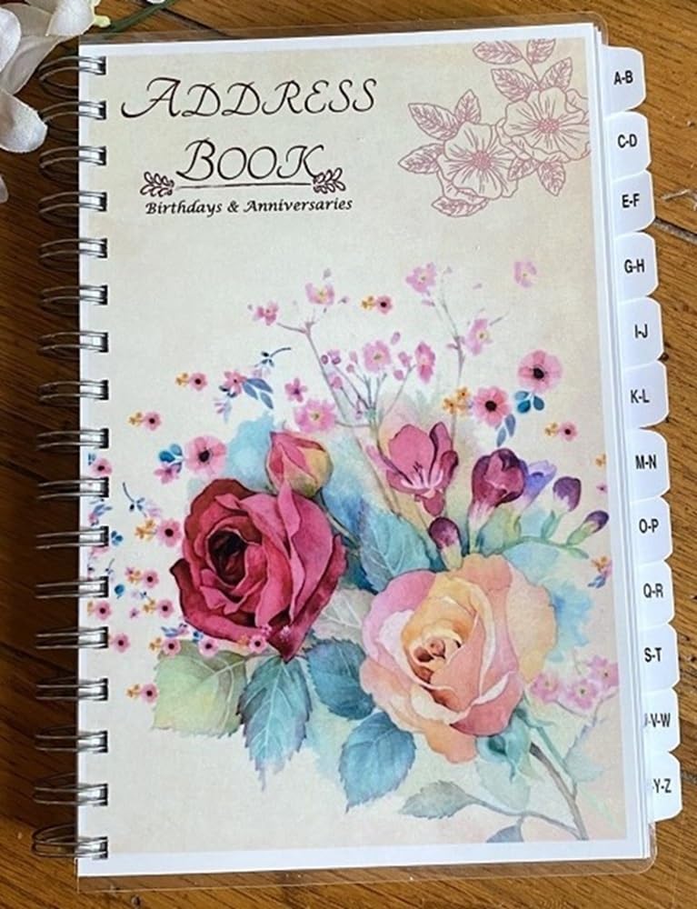 Personalized Family Address Book with A-Z TABS Birthdays, Anniversaries, Memorials, and Family Trees
