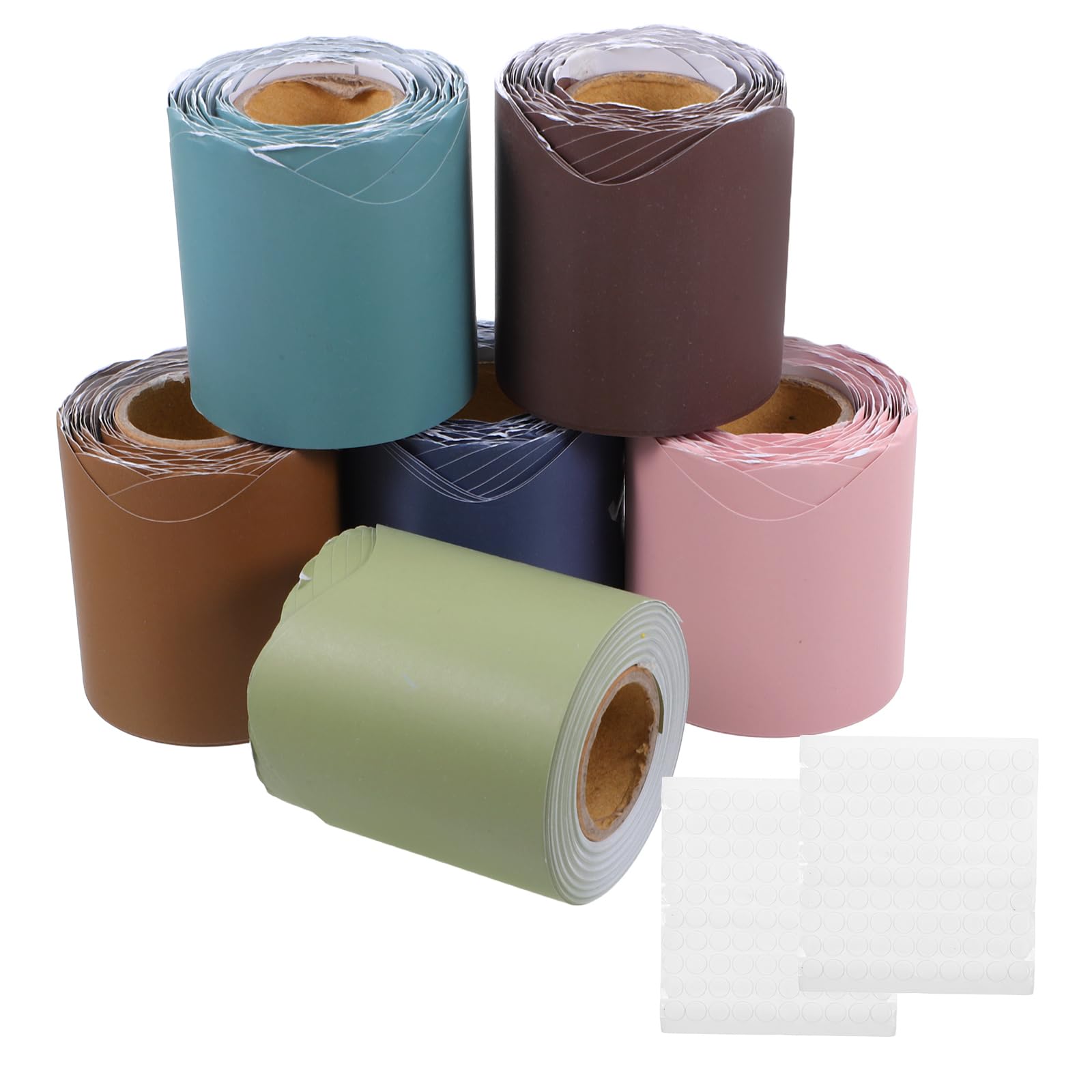 PLAFOPE 6rouleaux Tableau Affichage Décoratif Avec Bordures Festonnées Fournitures Pour Classe Et Enseignants Décoration Murale Avec Points Adhésifs