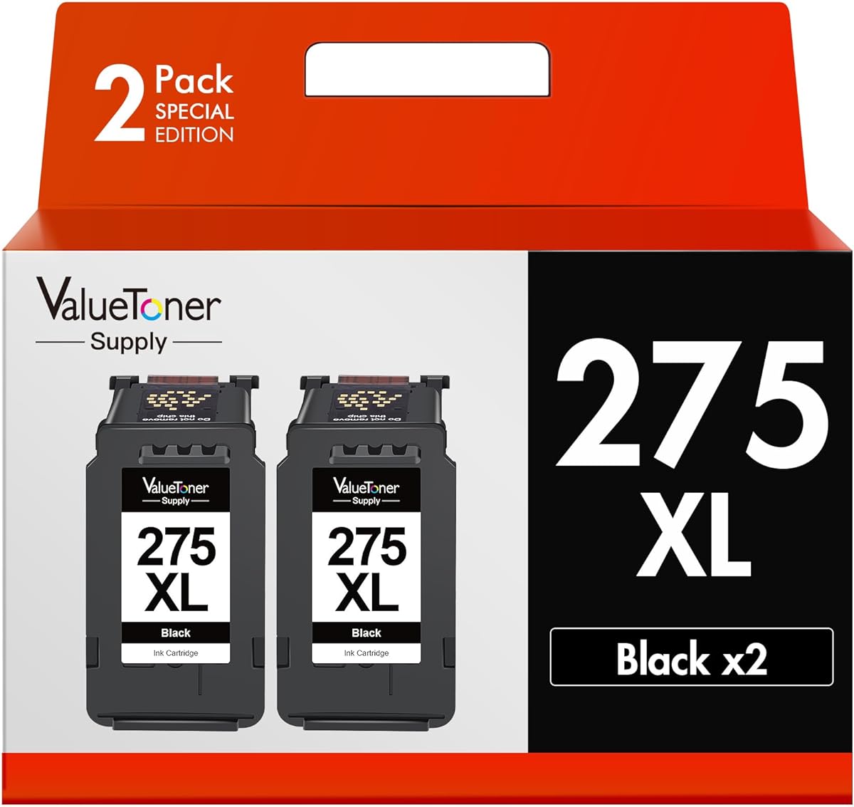 PG-275XL Black Ink Cartridge for Canon 275 Black Ink High Yield 275XL PG-275XL PG-275 XL Works for Canon PIXMA TR4720 TR4700 TS3720 TS3500 TS3522 TS3520 TS3722 TR4722 TR4723(2Black for PG275XL)
