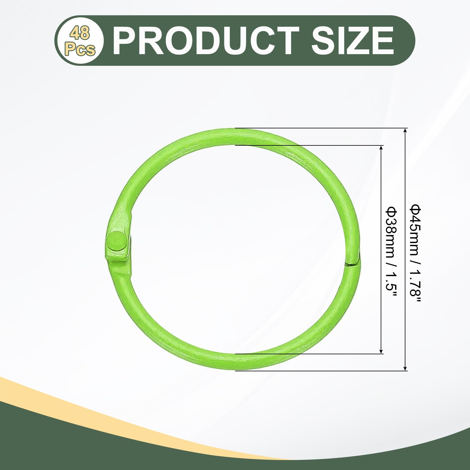 PATIKIL 48Pcs Loose Leaf Binder Rings - Image 2