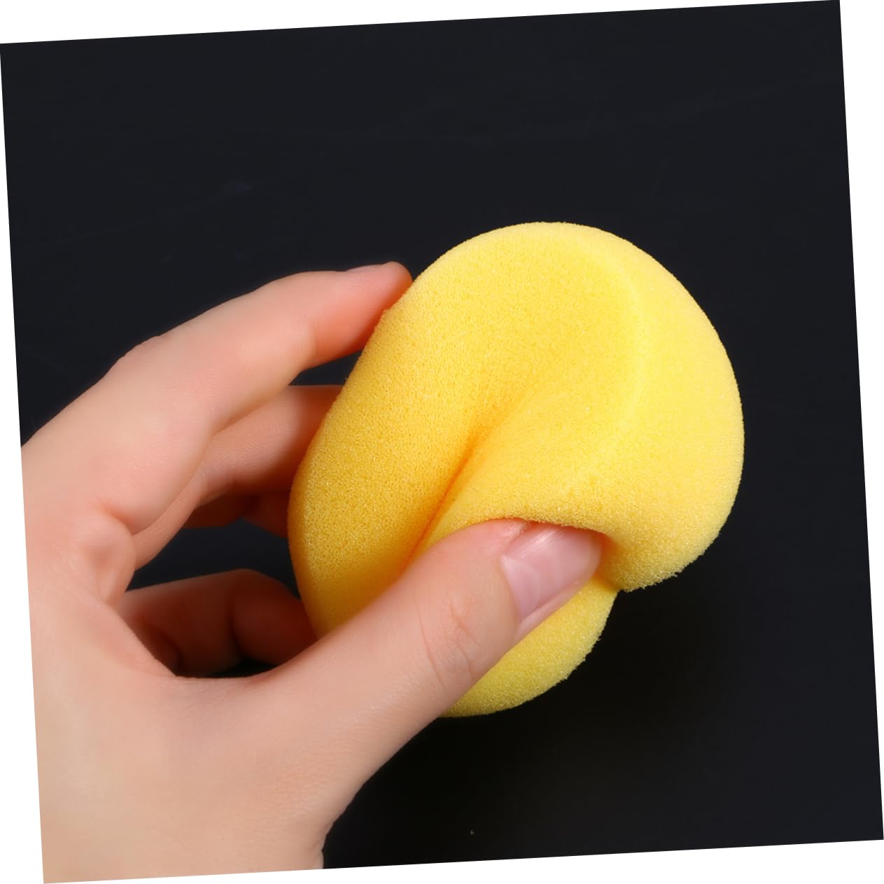 STOBOK 48piezas Esponjas De Pintura Sintéticas Redondas Amarillas para Manualidades y Pack De Absorbentes y Fáciles De Limpiar