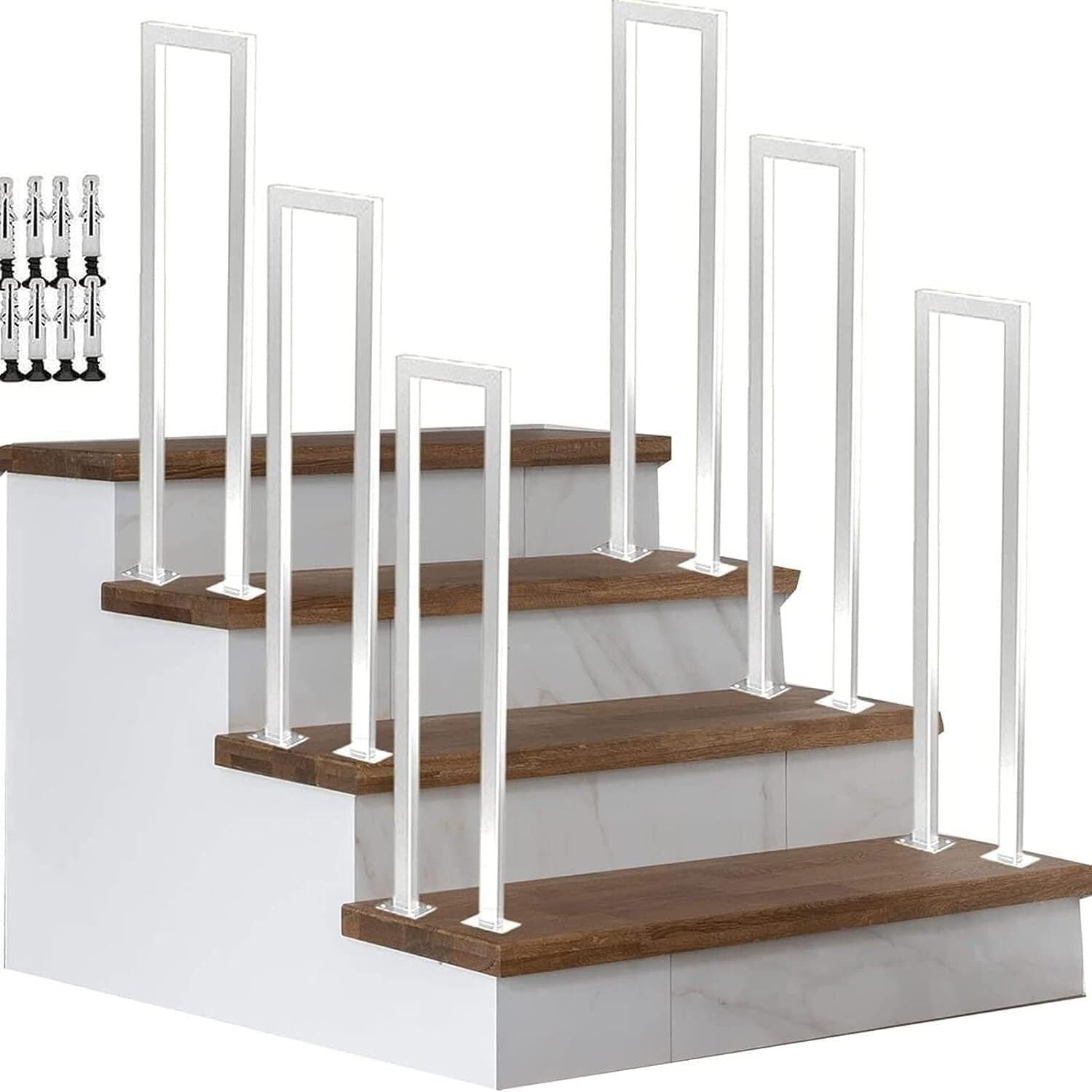 Black U-Shaped Wrought Iron Stair Railing,Stair Railing For