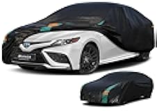 Car Cover Waterproof All Weather for Automobiles, Outdoor Full Exterior Covers for Sedans (Length: 186