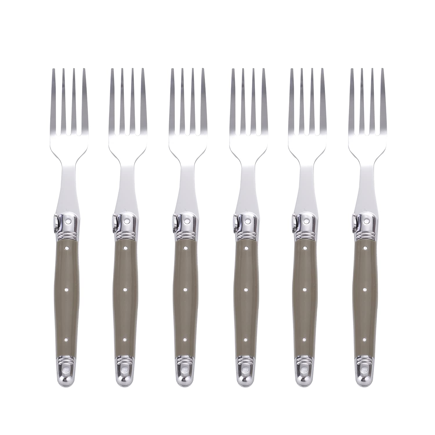 LAGUIOLE - Ménagère 24 pièces - acier inoxydable, Manche en ABS - gris taupe - Couteaux, Fourchettes, Cuillères - Acier inoxydable - Gris taupe