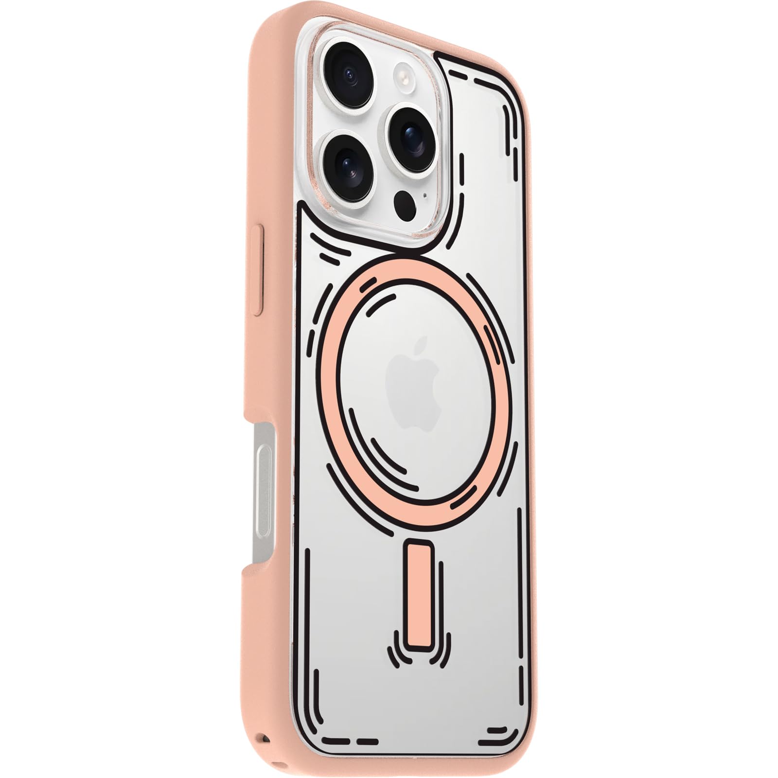 OtterBox Funda Transparente para iPhone 16 Pro Symmetry Series - Funda para garabatos