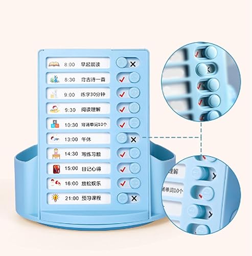 Miniatura 8 de 2 in 1 Rotating Pen Holder Chore Chart Checklist Board Desk Organizer Large Capacity Stationery Organizer Large Capacity Box Swivel Holder Desk