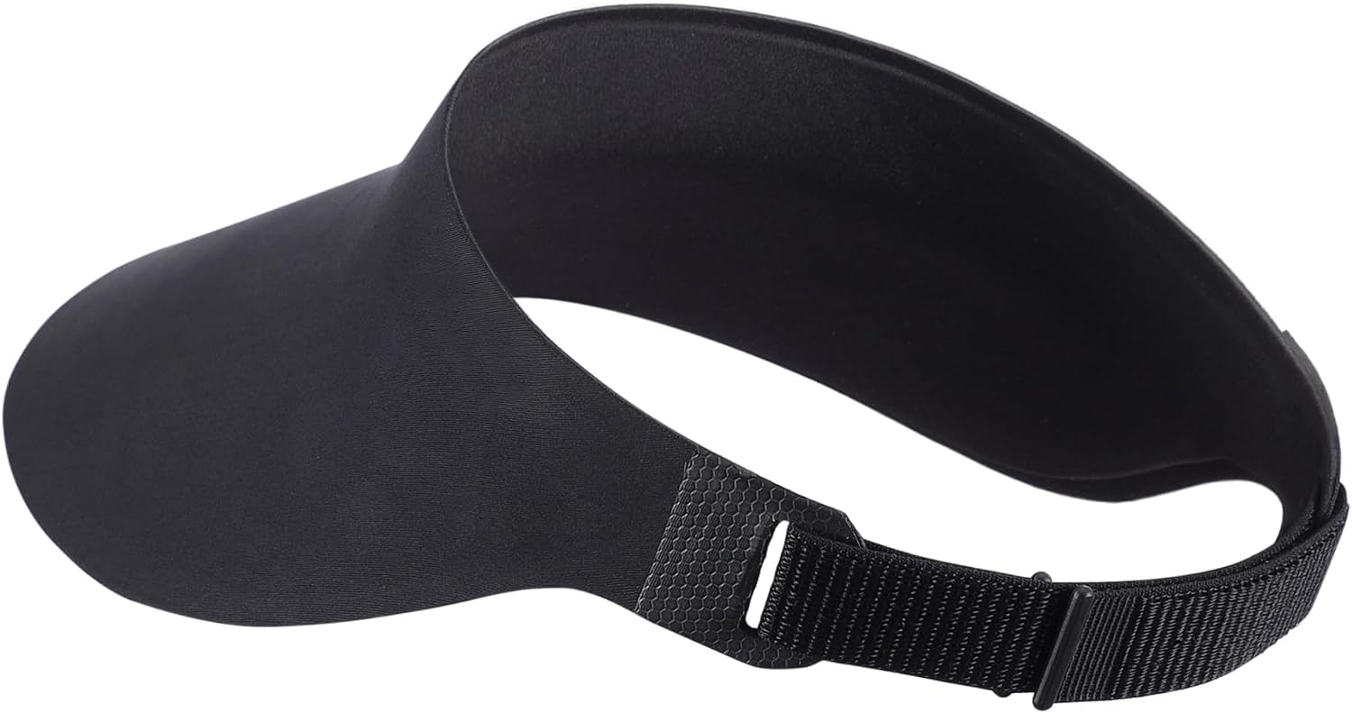 Connectyle Women's Sun Visor Hat Wide Brim Sport Visor Adjustable Tennis Golf Visor Summer Ponytail Beach Sun Cap UPF50+
