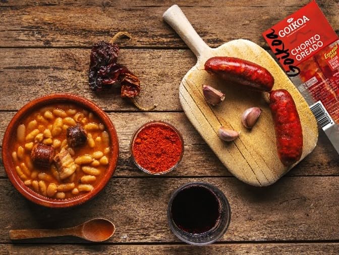 Miniatura 5 de Goikoa Chorizo Oreado  Todo natural  Semiseco curado  Auténtica España Navarra  Perfecto para cocinar, freír y hacer barbacoa  7 oz (200 gr)