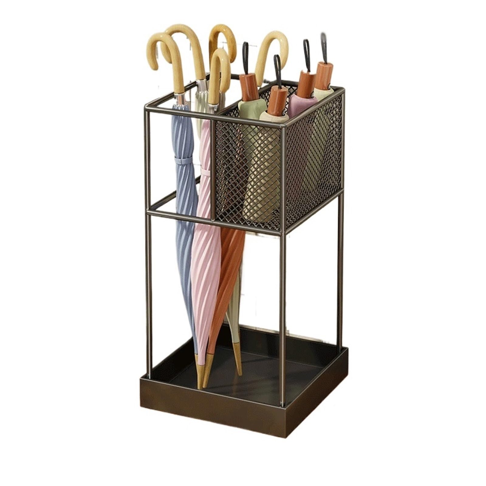 CFY652 Umbrella rack Umbrella Stands: Stands For The Entryway, With Drainage Trays Office(Black)