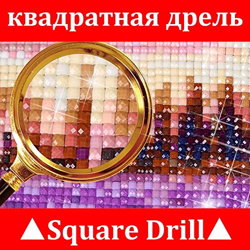 burkfeeg Diamond Painting Blumen,4 Pack 5d Diamant Painting, DIY Diamond Painting Vollbohrer Für Küche Home Wand Dekoration Kinder Erwachsene Anfänger, 30x40cm