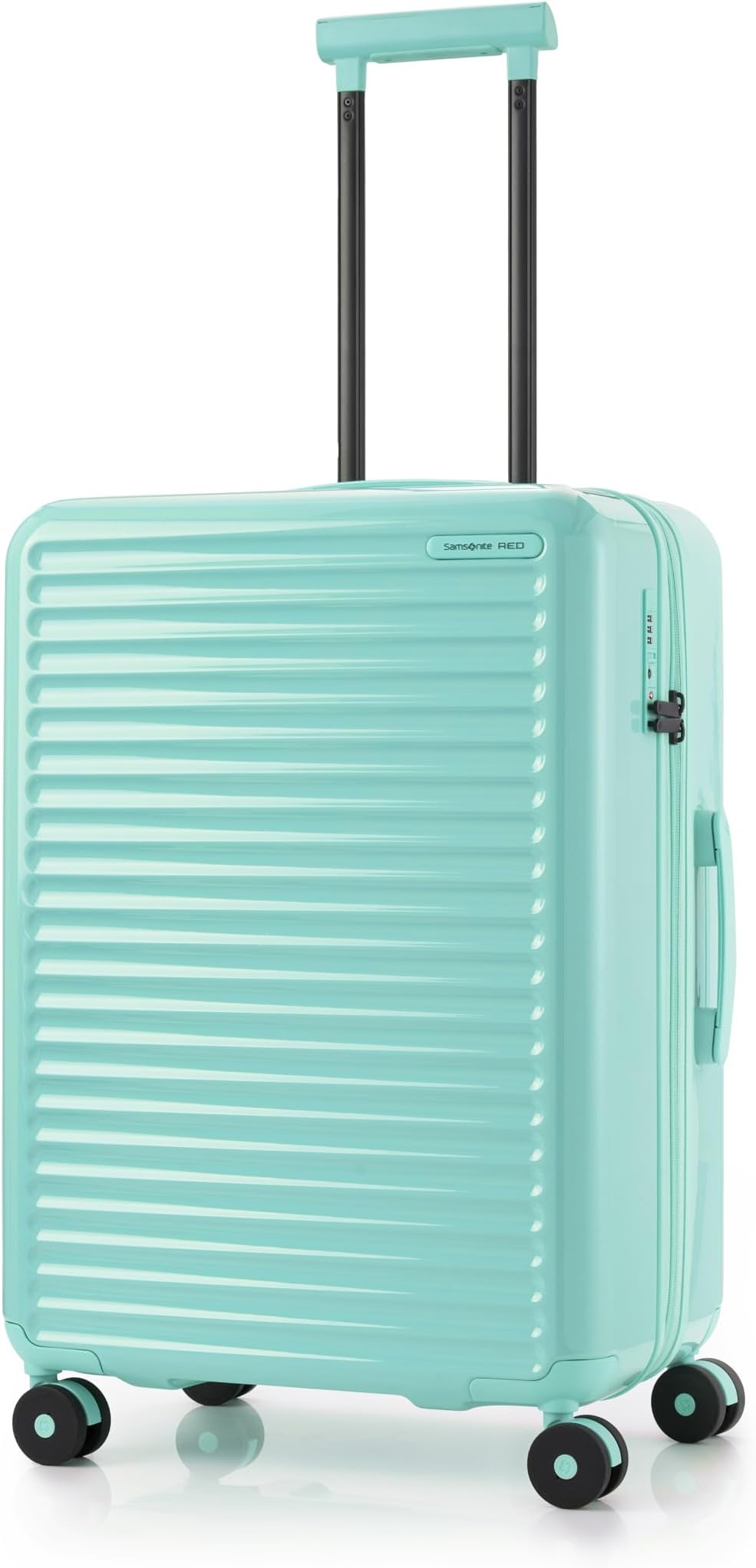 Samsonite Red TOIIS Blossom Expandable 68 Cms Medium Check-in Polycarbonate Hard Sided 8 Wheel Spinner Luggage/Suitcase/Trolley Bag (Soft Mint) (Double Wheel), Green