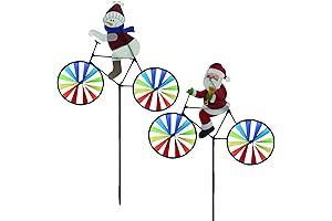 Christmas Santa & Snowman Bike Spinner Decorations
