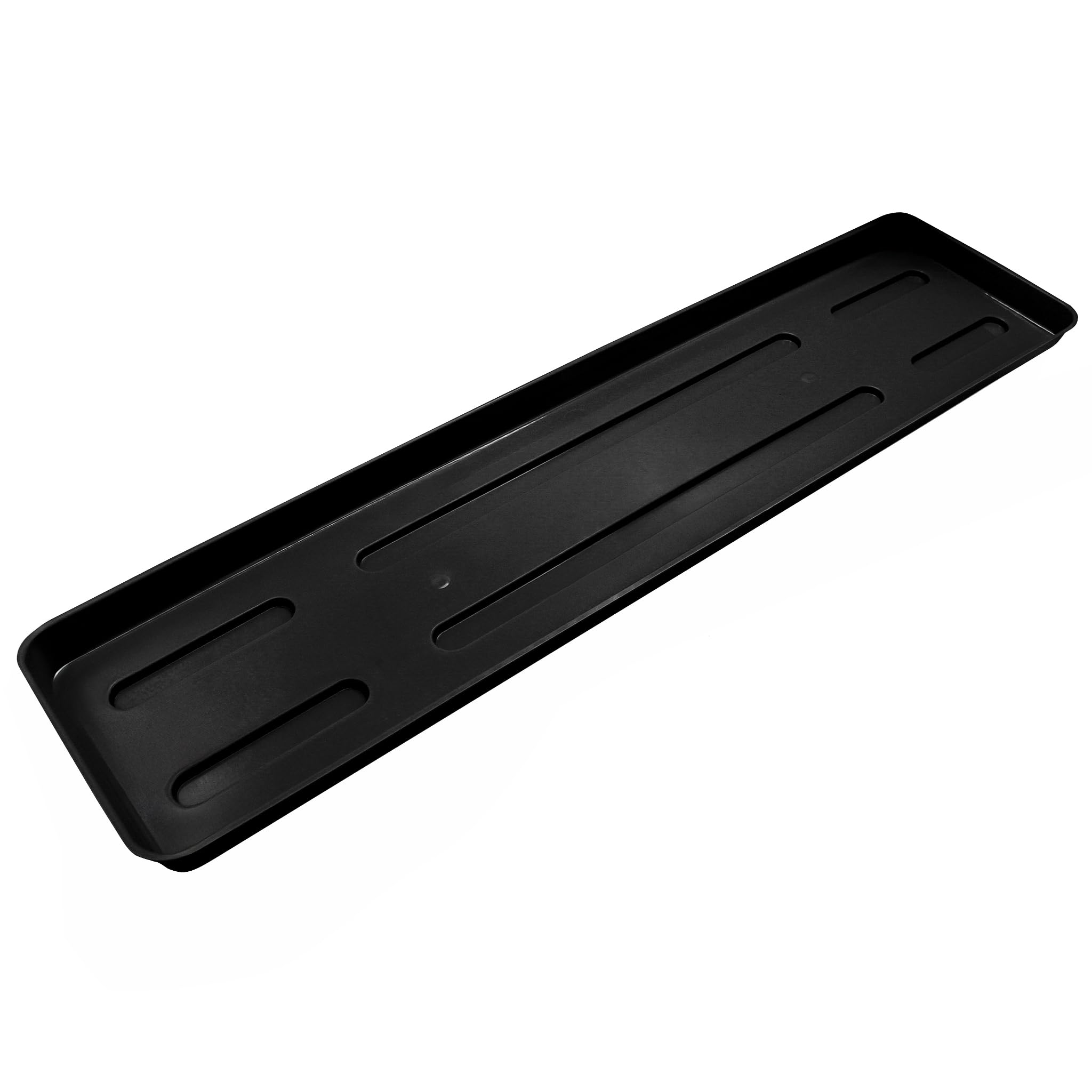 OMAGO® Jardinières de Balcon 60 cm, Lot de 4 Pots Anthracite, bacs à Fleurs en Plastique résistants aux intempéries