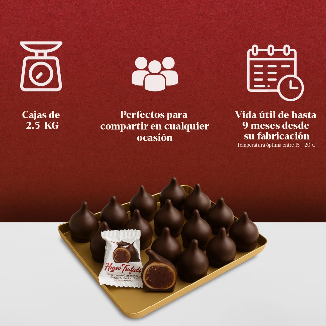 LAPASION - Bombón de Higo Trufado con Chocolate | Bombones de Higo | Caja 2.5Kg |