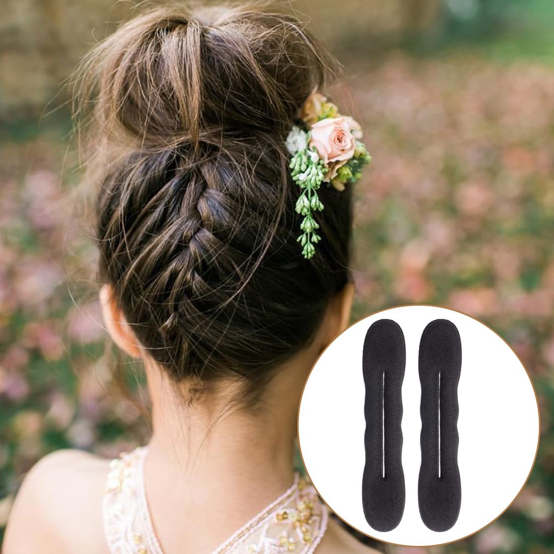 4 Stück Haare Frisuren Set, Haardreher, Dutt Maker, Bun Maker Magic Hair, Schwammdreher, Haarbonut, Haarknotenmacher Haar Styling Donut Brötchen, Dreher für Frauen und Mädchen (2 Groß + 2 Klein)