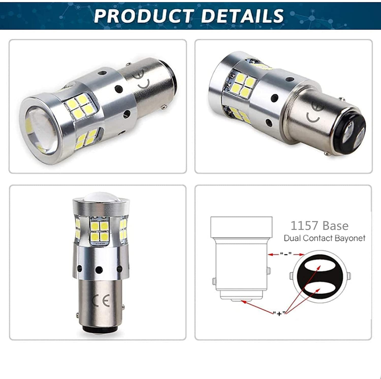 Lampadina LED 1157 P21/5W Bay15d - Luce Freno - 12V/24V - Foto 14