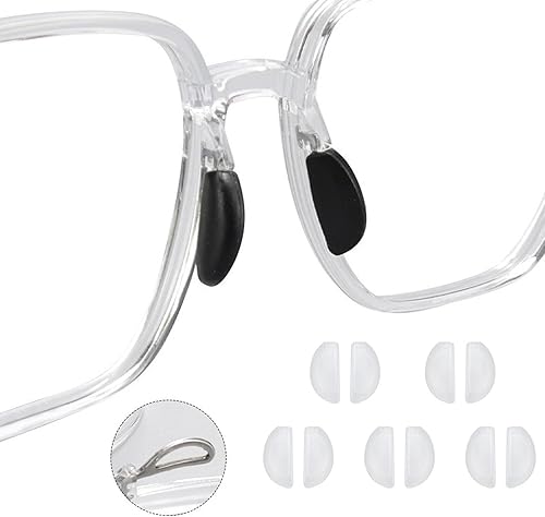 5 pares de almohadillas antideslizantes para la nariz, almohadilla de silicona suave de repuesto para gafas, cubierta de marco para lentes de sol