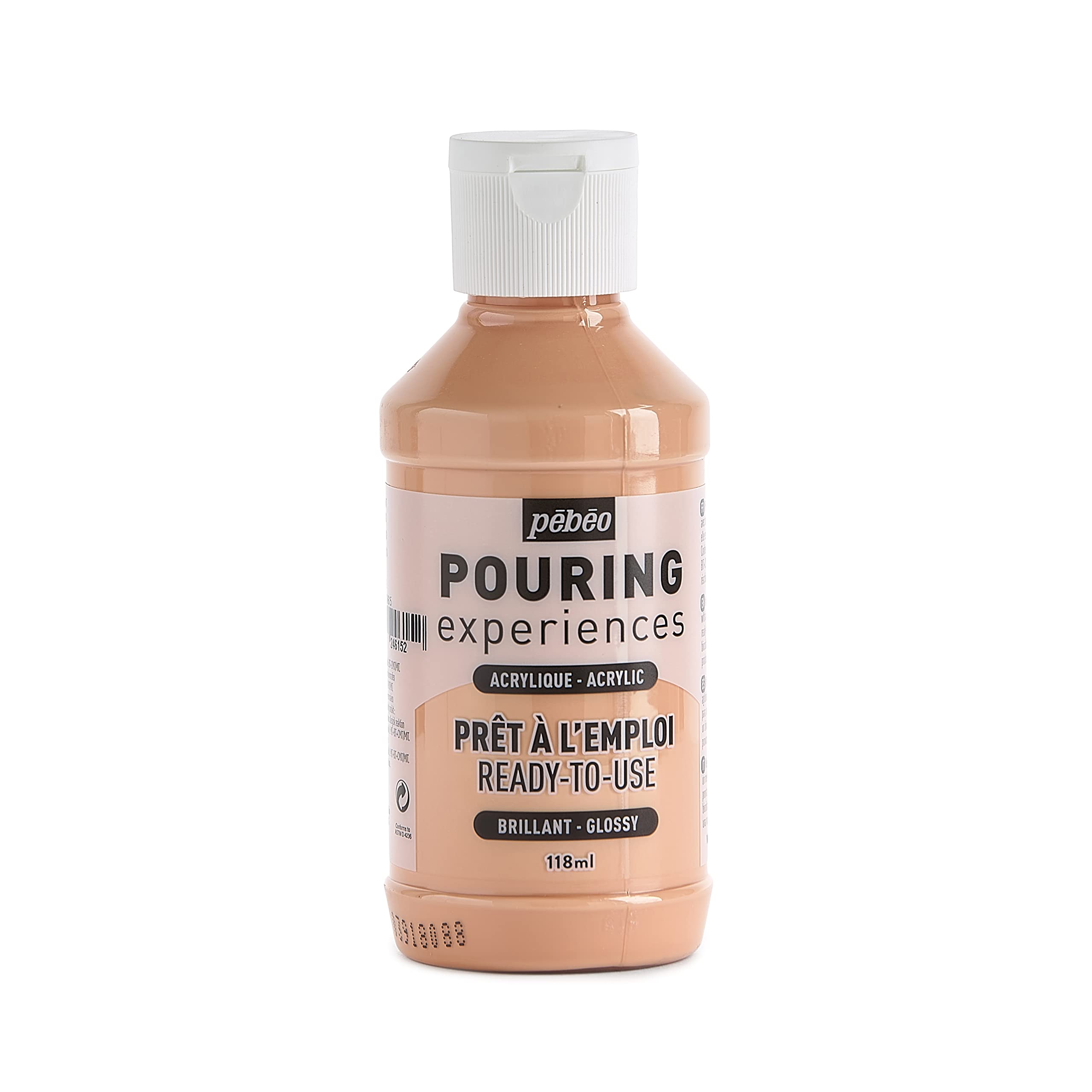 Pebeo Pink Pouring Experiences-Ready-To-Use Premixed Acrylic Paint-Ideal For Fluid Art, 118 Ml