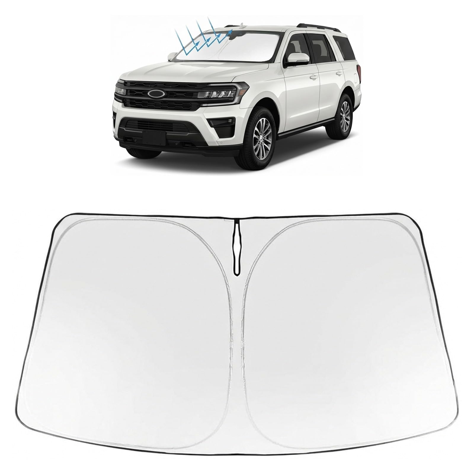 Proadsy Custom Fit Car Windshield Sun Shade for 2018-2026 Ford Expedition