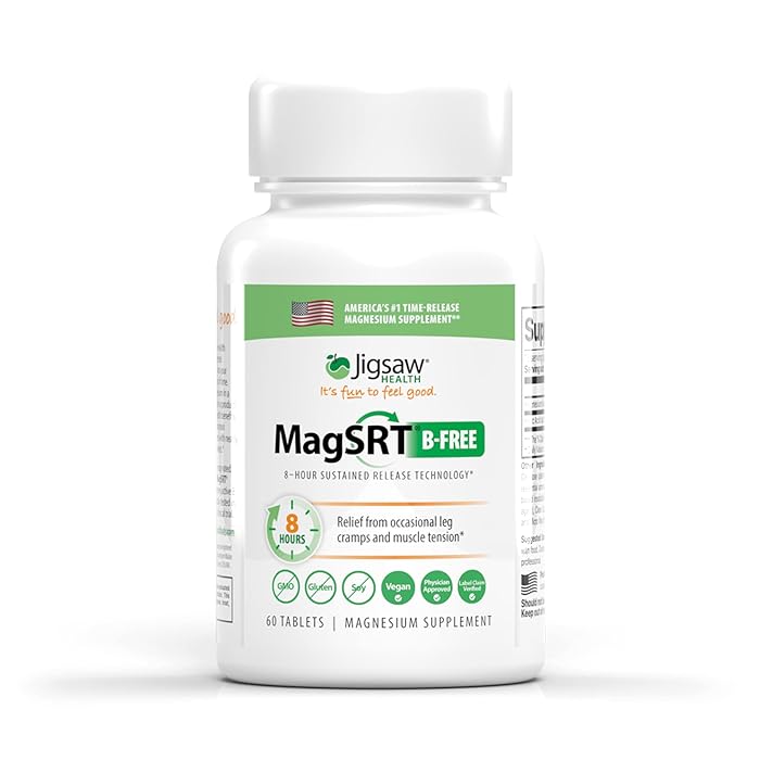 Buy Jigsaw Health MagSRT (BFree) Slow Release Magnesium Supplement