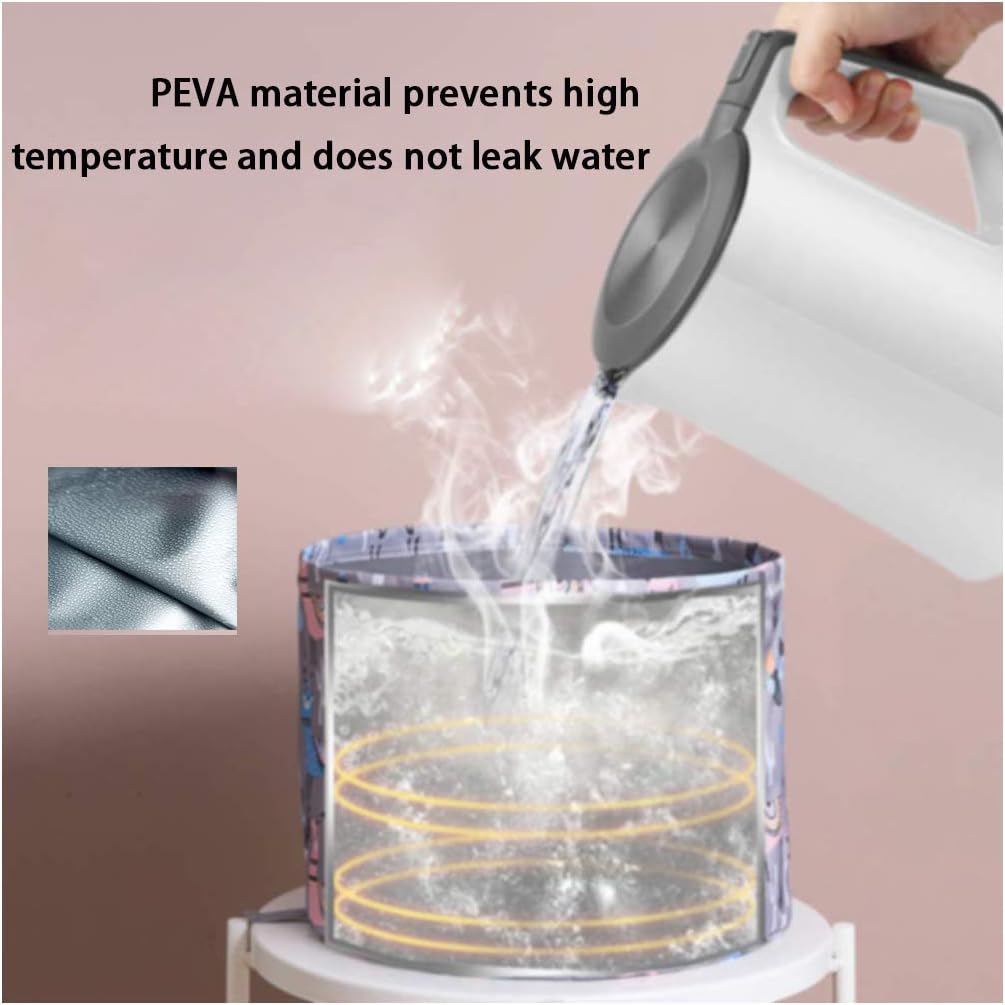 Fox Claw 2 Packs Collapsible Foot Basin Foot Soaking Bath Basin Multifunctional Laundry Bucket Storage Bags Home Travel Outdoor Camping Portable Foot Soaking Spa Basin Water Container… (12L)