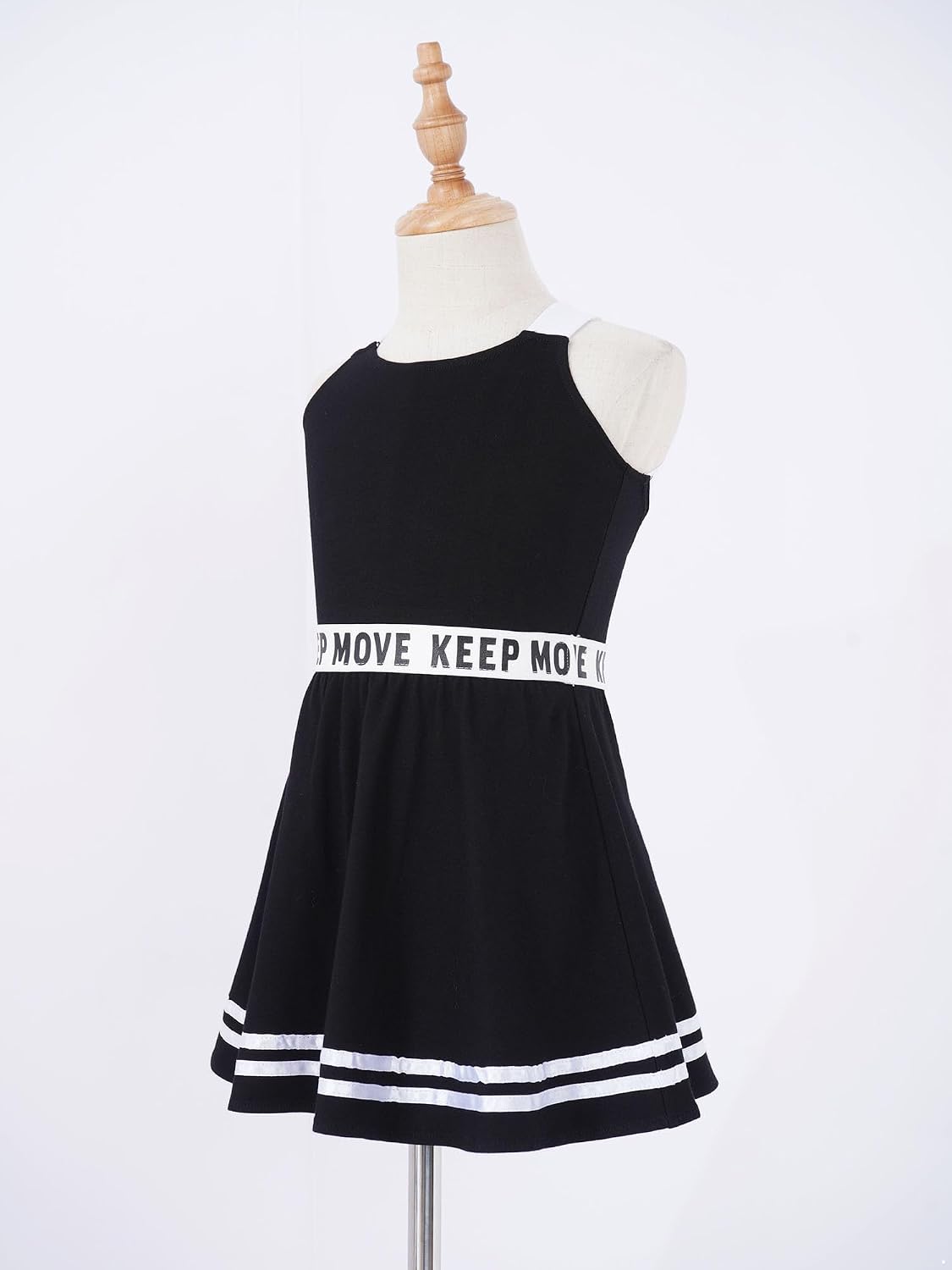 Kaerm Kids Girls 2 Pcs Golf Tennis Dress with Shorts Outfits Solid Color Sleeveless Sports Dress Badminton Outfits