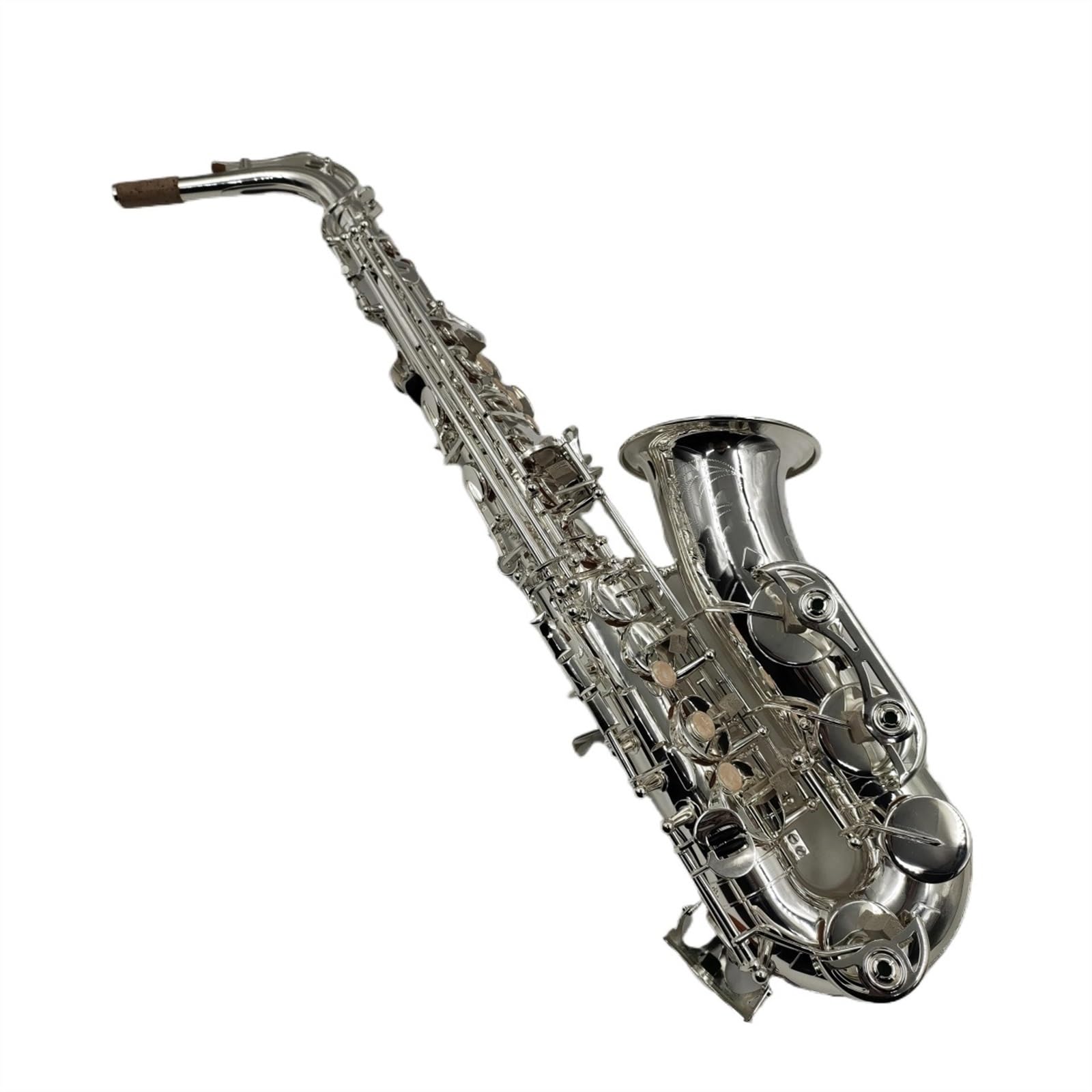 Sassofono per Studenti Strumenti a fiato Sassofono Contralto MIB Mi Placcato Argento Strumento Musicale Professionale con Custodia