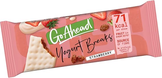 Go Ahead Yogurt Breaks Strawberry Biscuits Twin Pack, 35 g (Pack of 24)