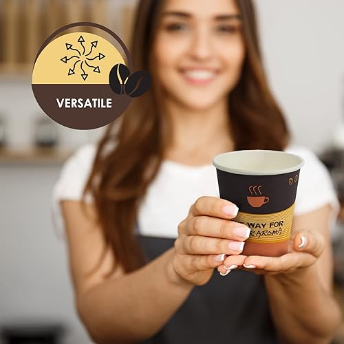 Miniatura 4 de PAMI Vasos de papel de café caliente desechables para llevar para bebidas calientes, vasos de papel de un solo uso para expreso, chocolate caliente,