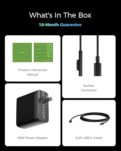 Miniatura 8 de Cargador Surface Pro de 65 W, cargador Microsoft Windows Surface para Surface Pro 3/4/5/6/7/8/9/10/X/11/12, compatible con Microsoft Surface