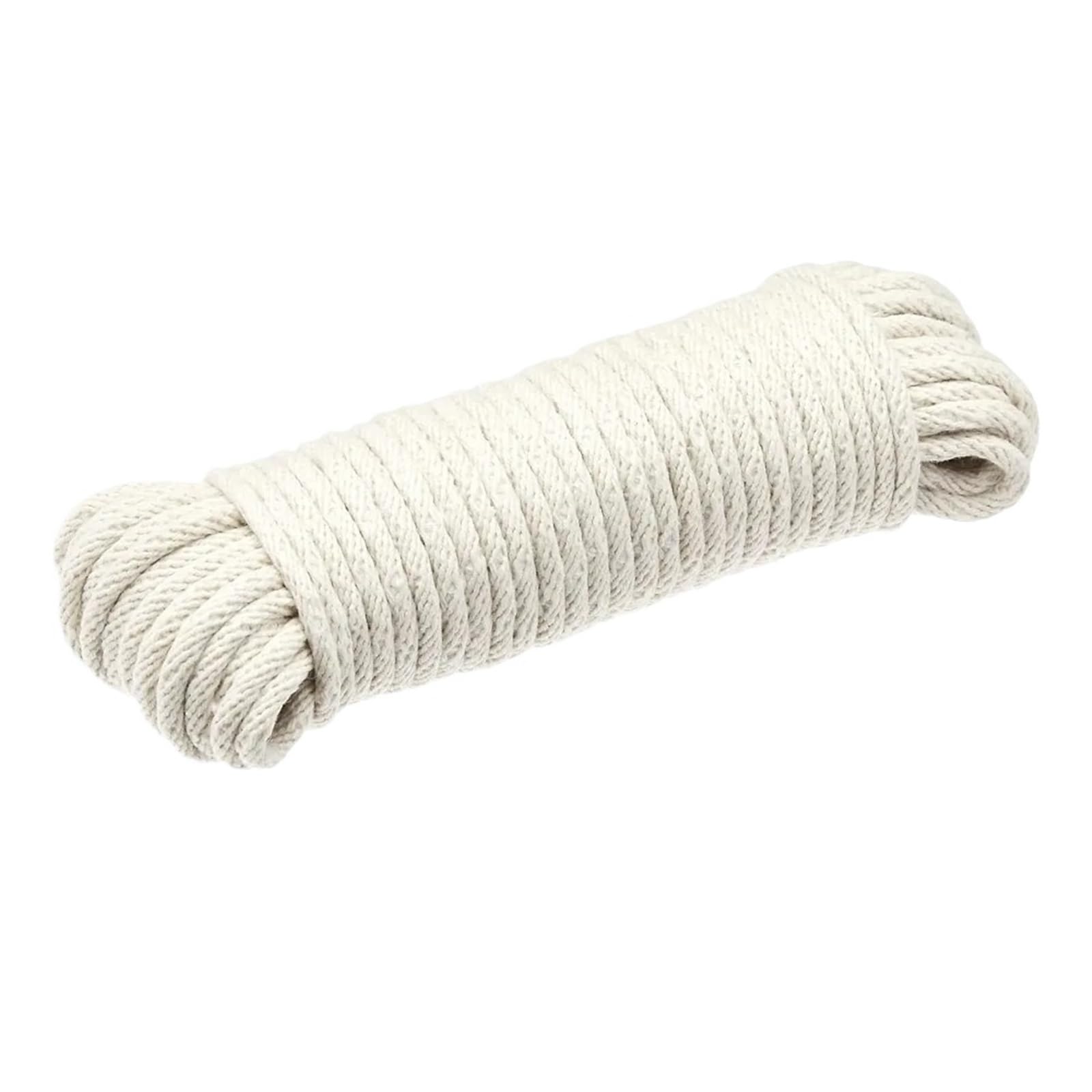 Laundry Line 20/30m Braided Rope For DIY Crafts, All-Purpose Clothesline, Indoor & Outdoor Use Multi Purpose Home Boat Camping Balcony Garden(20m)