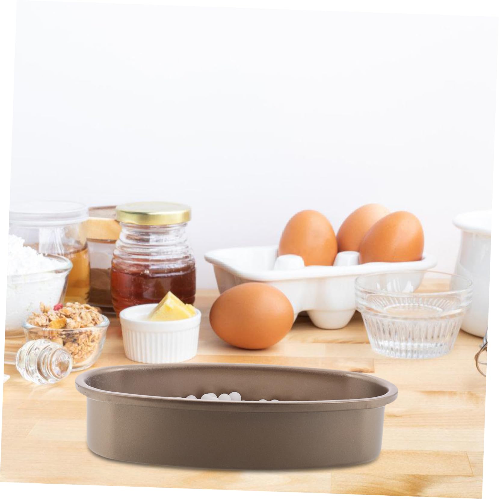 ULTECHNOVO Piedra para Horno Pan Reutilizable de Gres Beige 500 G | Juego de 1 Pieza, Bolsa de Tela y Bandeja Incluidas, Apto para Pan y Baguettes, Uso Doméstico