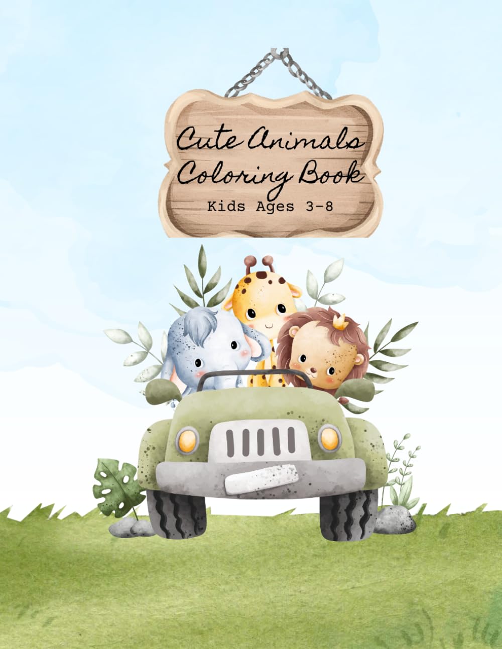 Cute Animals Coloring Book Kids Ages 3-8 (Cute Coloring (Fun))