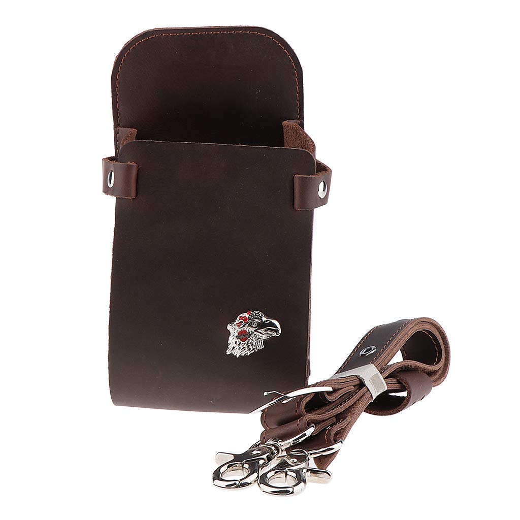 Friseur Scherentasche Werkzeugtasche Gürteltasche Friseursalon Werkzeug Tasche Organizer (Dunkelbraun)