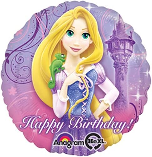 Anagram International HX Rapunzel - Globos de fiesta de feliz cumpleaños, multicolor