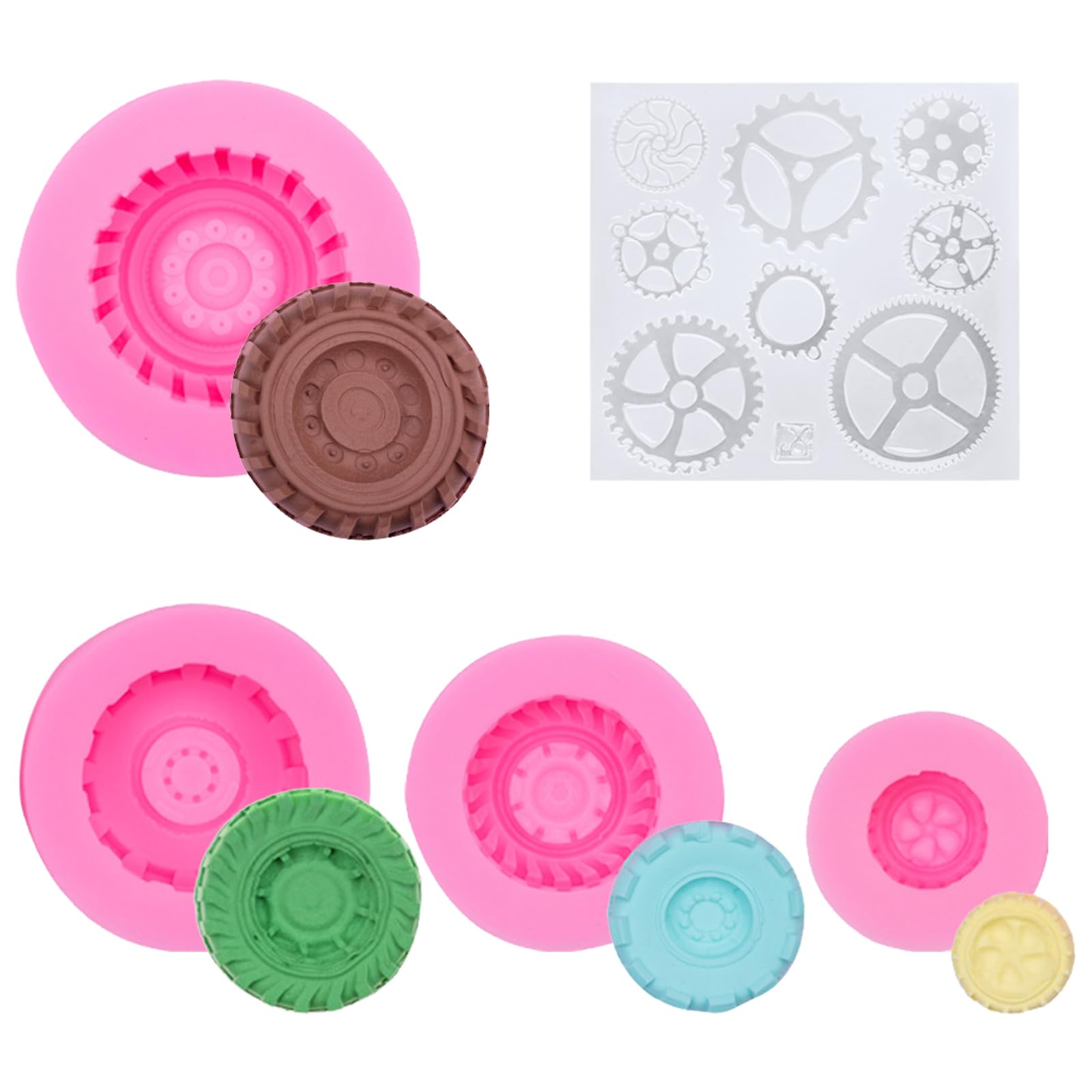 MINFEIDMS Reifen Fondant Form - Silikonform Für Kuchen-Dekoration | Wiederverwendbar & Lebensmittelecht