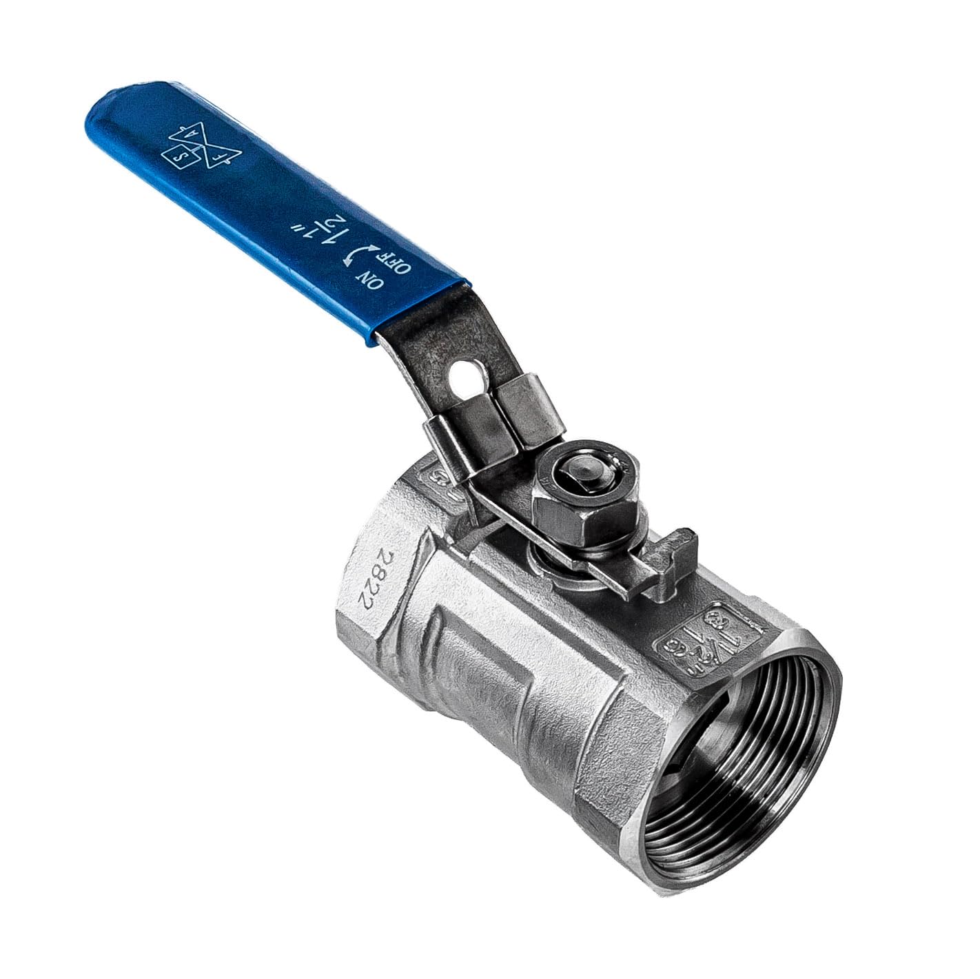 FSA Valvola a sfera in acciaio inox 316 da 1 1/2" 1 pezzo 2-vie
