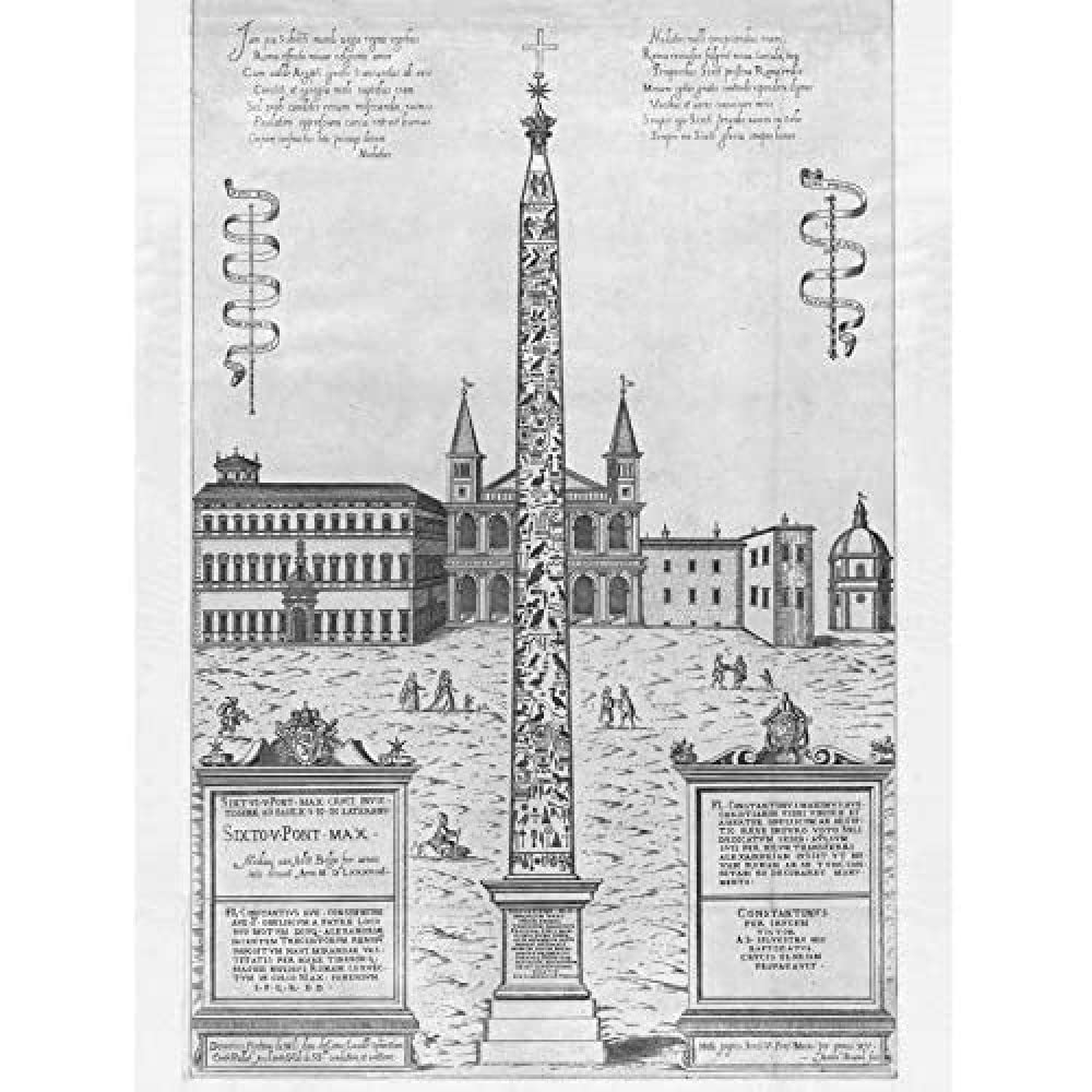 Artery8 Brambilla Rome Egyptian Obelisk Constantine Engraving Unframed Wall Art Print Poster Home Decor Premium