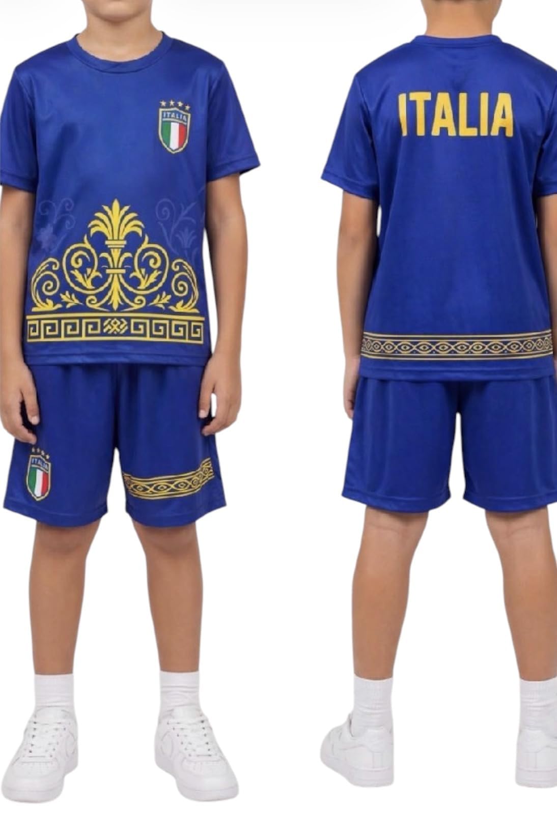 T-shirt et short de sport pour garçons et filles de 4 à 14 ans - Short d'été pour le sport et le football - Cadeau idéal pour l'école