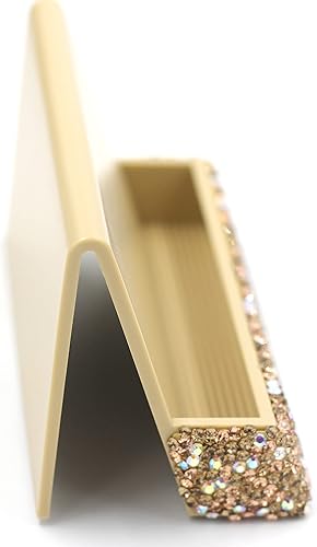 Miniatura 4 de Bestbling Soporte para tarjetas de visita de cristal con diamantes de imitación para escritorio soporte de exhibición de tarjetas de visita de