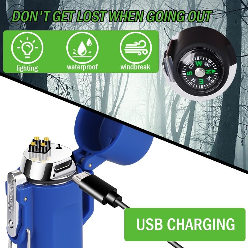 Encendedor electrónico recargable USB plasma dual arco miniatura 6