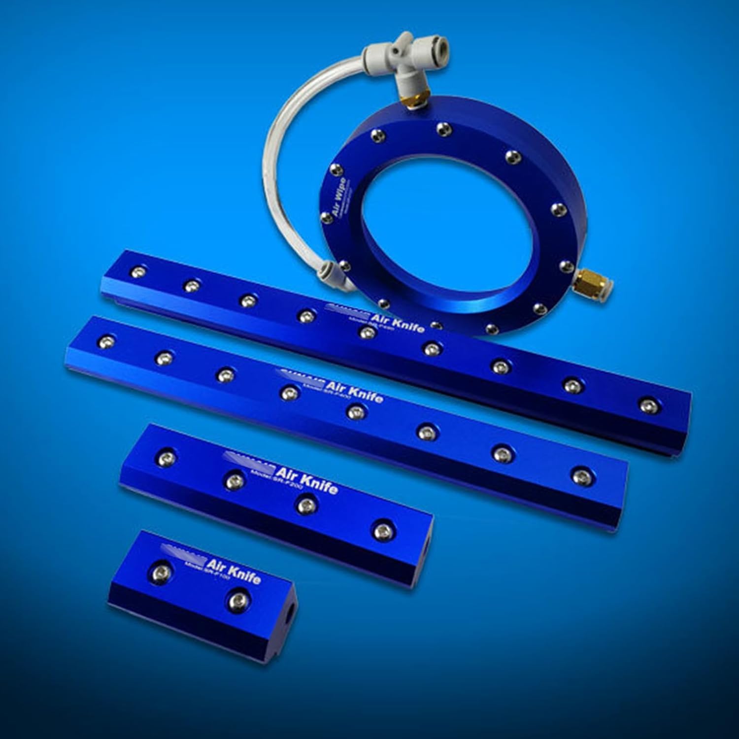 Soplador de cuchillo de aire, hoja de soplado de polvo con interfaz de rosca de 1/4 pulgadas, intensidad ajustable, compatible con compresor de aire, presión de trabajo de 0.4-0.7 MPa