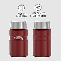 Vista 59 de THERMOS Stainless King Tarro de alimentos aislado al vacío con cuchara, 16 onzas, verde militar