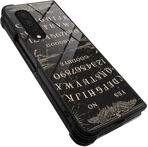Miniatura 4 de DAIZAG Funda compatible con Samsung Galaxy Z Fold 3 5G, tablero de Ouija Witchy para niños y niñas, suave y delgado TPU gráfico, a prueba de golpes,