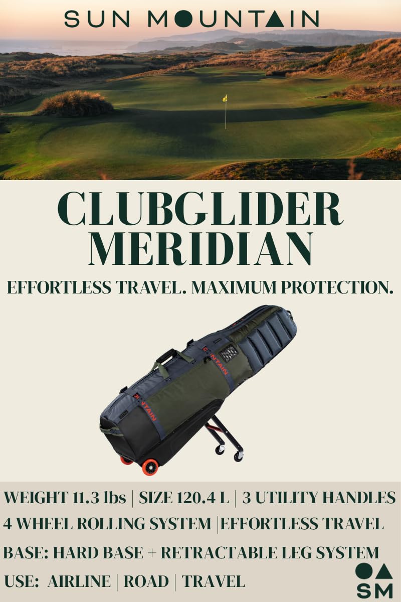 Amazon.com : Sun Mountain ClubGlider Meridian Golf Travel Bag, 4