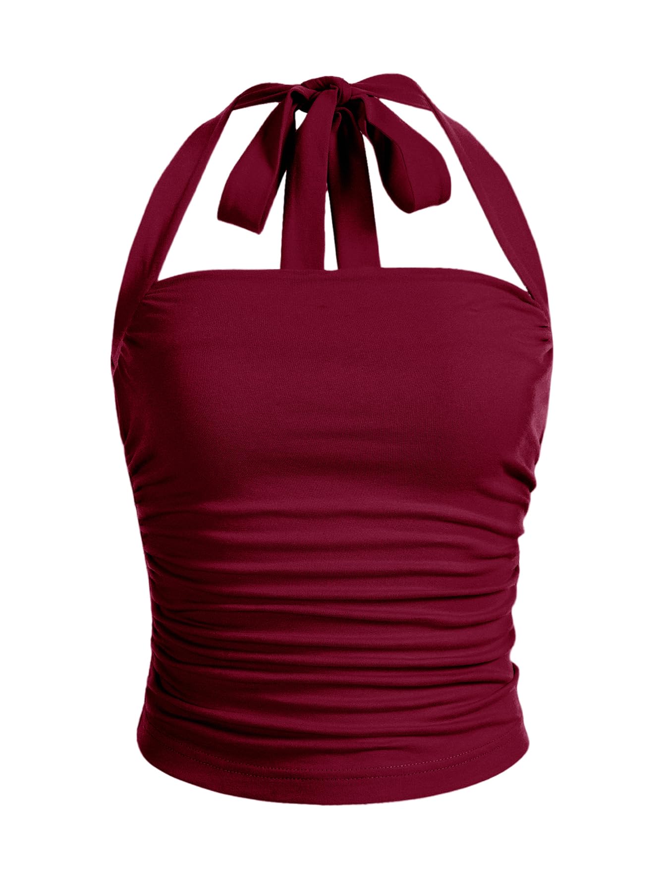 SOLY HUX Women's Y2K Ruched Halter Tops for Women