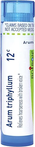 Boiron Arum Triphyllum 12C, 80 pellets, medicina homeopática para la ronquera