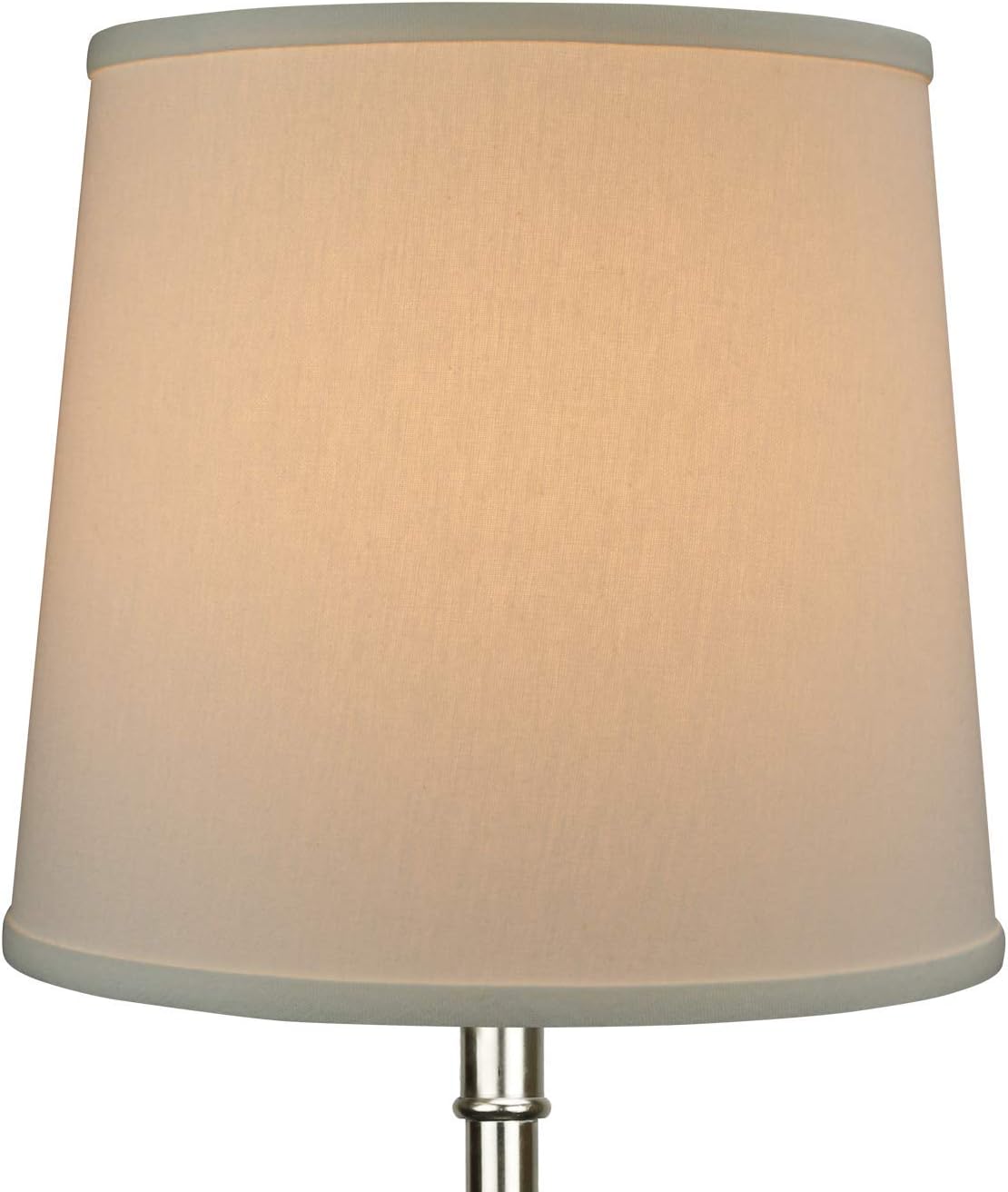 FenchelShades.com Lampshade 10" Top Diameter x 12" Bottom Diameter x 11" Slant Height with Washer (Spider) Attachment for Lamps with a Harp (Linen Cream)