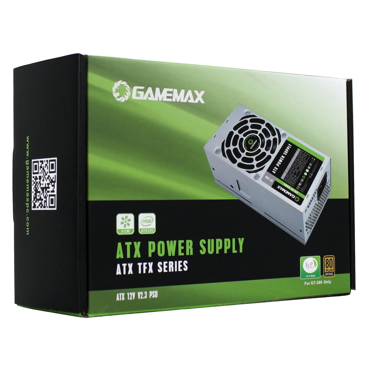 GameMax GT300 Bronze 85 Plus - Fuente de alimentación SATA, Color Negro