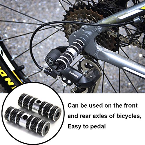 Amotor 2Pcs Aluminum Alloy Lead Foot Bmx Pegs (Black) #TOP3